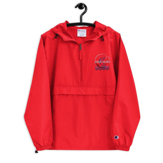 Jesus Saves Embroidered Champion Packable Jacket ShellMiddy embroidered-champion-packable-jacket-scarlet-front-654af2e33ae8e