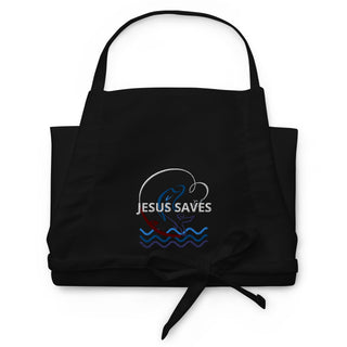 Jesus Saves Embroidered Apron ShellMiddy Aprons
