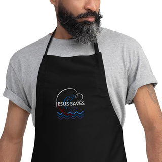 Jesus Saves Embroidered Apron ShellMiddy Aprons