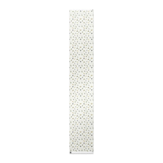 In Excelsis Deo botanical wrapping paper with greenery on a pale background, long narrow sheet.