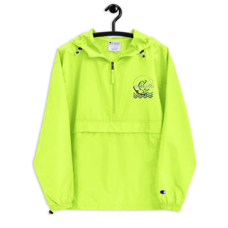 Jesus Saves Embroidered Champion Packable Jacket ShellMiddy embroidered-champion-packable-jacket-safety-green-front-654af2e33b19b