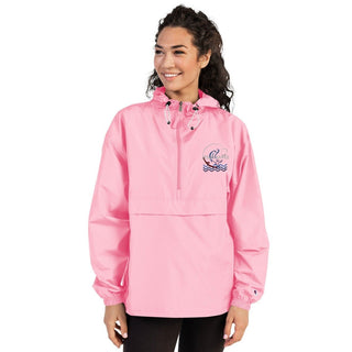 Jesus Saves Embroidered Champion Packable Jacket ShellMiddy embroidered-champion-packable-jacket-pink-candy-front-654af2e33ad27