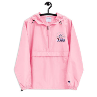 Jesus Saves Embroidered Champion Packable Jacket ShellMiddy embroidered-champion-packable-jacket-pink-candy-front-654af2e33b0f3