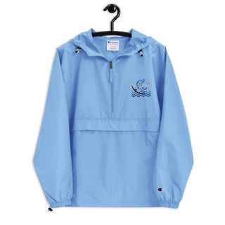 Jesus Saves Embroidered Champion Packable Jacket ShellMiddy embroidered-champion-packable-jacket-light-blue-front-654af2e33b005