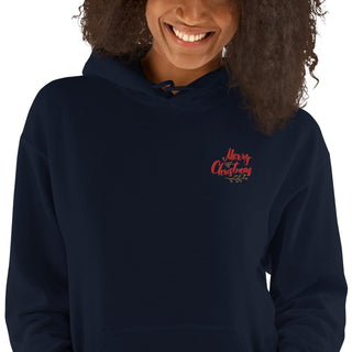 Merry Christmas Embroidered Unisex Hoodie ShellMiddy unisex-heavy-blend-hoodie-navy-zoomed-in-655865fb59eec