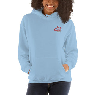 Merry Christmas Embroidered Unisex Hoodie ShellMiddy unisex-heavy-blend-hoodie-light-blue-front-655865fbc383f
