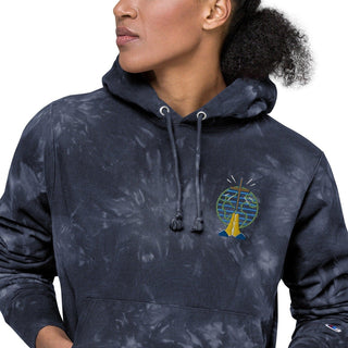 Pray for th World Unisex Champion Tie-Dye Hoodie ShellMiddy unisex-champion-tie-dye-hoodie-navy-zoomed-in-2-654b01299bad6