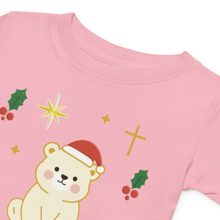 Faith & Joy Christmas Bear – Baby Jersey T-Shirt baby christian shirt, baby holiday outfit If you'd like, baby jersey tee, christian baby gift, christmas baby tee, christmas bear shirt, faith and joy shirt, faith baby clothes, holiday toddler apparel, I can also create:, kids, ShellMiddy kids ShellMiddy Shirts & Tops Product mockup