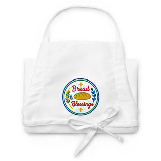 Bread & Blessings Embroidered Apron – Christian Kitchen Essentials apron, baking apron, bread and blessings, christian apron, christian gifts, cooking apron, embroidered apron, faith kitchen decor, hostess gifts, scripture apron ShellMiddy Aprons Product mockup