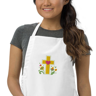 Love in the Cross Embroidered Apron