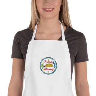 Bread & Blessings Embroidered Apron – Christian Kitchen Essentials apron, baking apron, bread and blessings, christian apron, christian gifts, cooking apron, embroidered apron, faith kitchen decor, hostess gifts, scripture apron ShellMiddy Aprons Product mockup