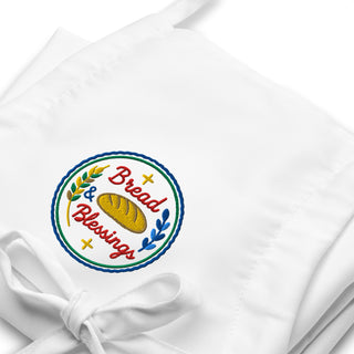 Bread & Blessings Embroidered Apron – Christian Kitchen Essentials apron, baking apron, bread and blessings, christian apron, christian gifts, cooking apron, embroidered apron, faith kitchen decor, hostess gifts, scripture apron ShellMiddy Aprons Product mockup