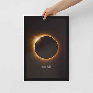 The Day of the Lord — Joel 2:31 Framed Eclipse Print