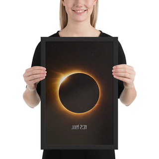 The Day of the Lord — Joel 2:31 Framed Eclipse Print