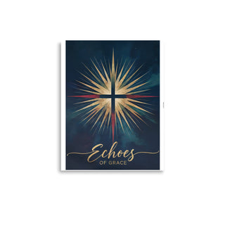 Echoes of Grace – Museum-Quality Christian Art Poster christian home styling, christian poster, echoes of grace poster, faith wall decor, gold cross artwork, poster, radiant cross art, religious gifts, scripture inspired art ShellMiddy Posters, Prints, & Visual Artwork Product mockup