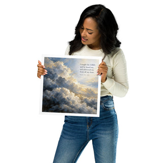 Psalm 34:4 Scripture Poster