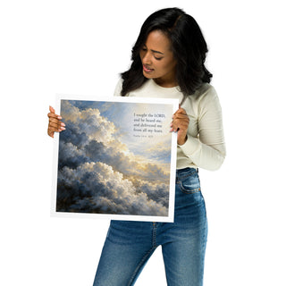 Psalm 34:4 Scripture Poster
