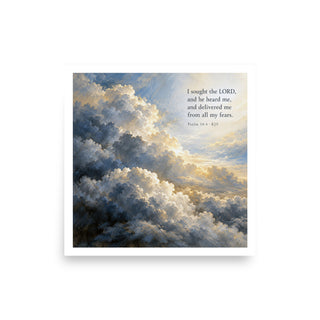 Psalm 34:4 Scripture Poster