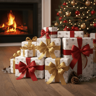 In Excelsis Deo Botanical Wrapping Paper – Neutral Christmas Gift Wrap Accessories, botanical wrap, christian gift wrap, christmas wrapping paper, elegant wrapping paper, greenery pattern, holiday gift wrap, in excelsis deo, neutral christmas decor, winter floral paper ShellMiddy Wrapping Paper 