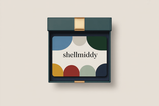 ShellMiddy gift-card illustration inside a green gift box