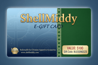 ShellMiddy $100 e-gift-card illustration in blue and green