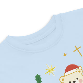 Faith & Joy Toddler T-Shirt Christian apparel for toddlers, Christian toddler shirt, Faith & Joy kids shirt, holiday toddler outfit, kids, kids faith clothing, toddler Christmas t-shirt, toddler gift idea ShellMiddy Shirts & Tops Product mockup