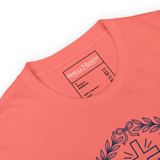 Product details of Thank GOD for Jesus Christian T-shirt in Coral Silk