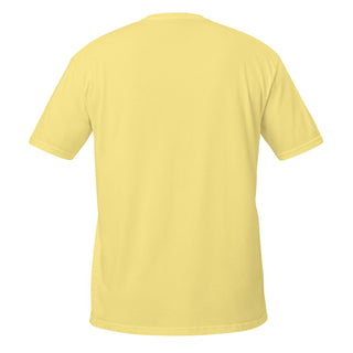 Back view of Thank GOD for Jesus Christian T-shirt in Cornsilk