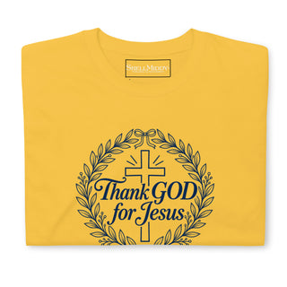 Thank GOD for Jesus Christian T-shirt in Daisy, additional front view