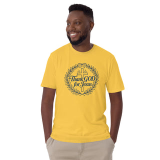 Thank GOD for Jesus Christian T-shirt in Daisy, front mockup