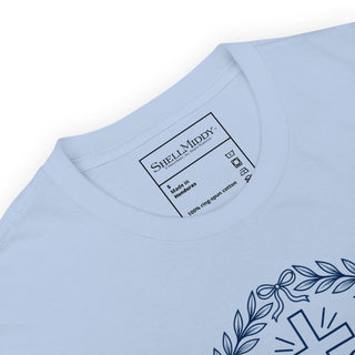Product details of Thank GOD for Jesus Christian T-shirt in Light Blue