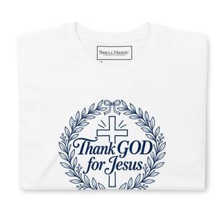 Thank GOD for Jesus Christian T-shirt in White, additional front view