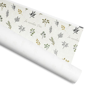 In Excelsis Deo Botanical Wrapping Paper – Neutral Christmas Gift Wrap Accessories, botanical wrap, christian gift wrap, christmas wrapping paper, elegant wrapping paper, greenery pattern, holiday gift wrap, in excelsis deo, neutral christmas decor, winter floral paper ShellMiddy Wrapping Paper 