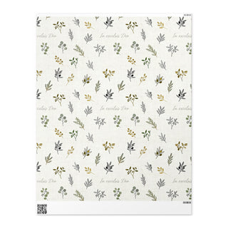 In Excelsis Deo Botanical Wrapping Paper – Neutral Christmas Gift Wrap Accessories, botanical wrap, christian gift wrap, christmas wrapping paper, elegant wrapping paper, greenery pattern, holiday gift wrap, in excelsis deo, neutral christmas decor, winter floral paper ShellMiddy Wrapping Paper Product mockup