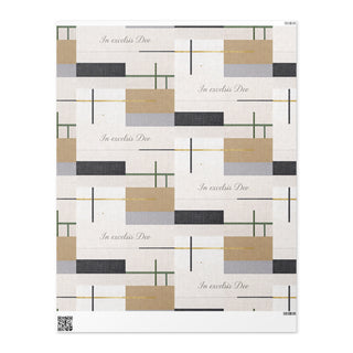 In Excelsis Deo Geometric Wrapping Paper – Modern Christian Gift Wrap accessories ShellMiddy Wrapping Paper Product mockup