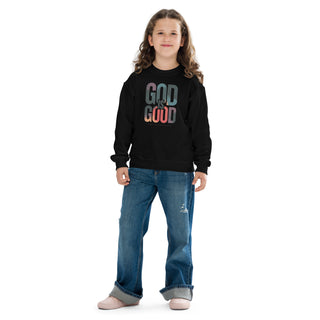 GOD Is Good Youth crewneck sweatshirt kids ShellMiddy Product mockup
