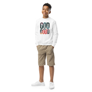 GOD Is Good Youth crewneck sweatshirt kids ShellMiddy Product mockup