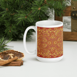 Antique Red Lace Glossy Mug ShellMiddy Antique Red Lace Glossy Mug white-glossy-mug-15oz-handle-on-left-63ce0f722168a white-glossy-mug-15oz-handle-on-left-63ce0f722168a-1