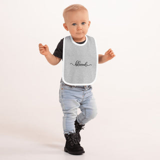 Blessed Embroidered Baby Bib ShellMiddy Blessed Embroidered Baby Bib Bibs embroidered-baby-bib-heather-gray-white-front-63ce19cd57110 embroidered-baby-bib-heather-gray-white-front-63ce19cd57110-9