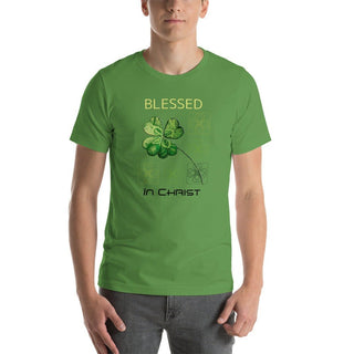 Blessed In Christ Clover T-shirt ShellMiddy Blessed In Christ Clover T-shirt Shirts & Tops unisex-staple-t-shirt-leaf-front-63edc907b8ce1 unisex-staple-t-shirt-leaf-front-63edc907b8ce1-3