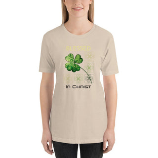 Blessed In Christ Clover T-shirt ShellMiddy Blessed In Christ Clover T-shirt Shirts & Tops unisex-staple-t-shirt-soft-cream-front-63edc907b0ad5 unisex-staple-t-shirt-soft-cream-front-63edc907b0ad5-6
