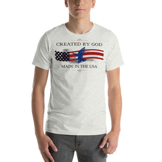 Created by GOD T-Shirt ShellMiddy Created by GOD T-Shirt Shirts & Tops Created by GOD T-Shirt American Flag unisex-staple-t-shirt-ash-front-62b8db7cd1db1 unisex-staple-t-shirt-ash-front-62b8db7cd1db1-8