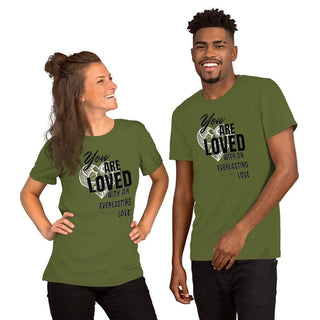 Everlasting Love Unisex T-shirt ShellMiddy Everlasting Love Unisex T-shirt Shirts & Tops unisex-staple-t-shirt-olive-front-63e1f6550ea69 unisex-staple-t-shirt-olive-front-63e1f6550ea69-8