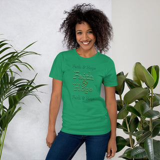 Faith & Hope T-Shirt ShellMiddy Faith & Hope T-Shirt Shirts & Tops Hope and Faith T-Shirt Green unisex-staple-t-shirt-kelly-front-6245c5e179615 unisex-staple-t-shirt-kelly-front-6245c5e179615-5