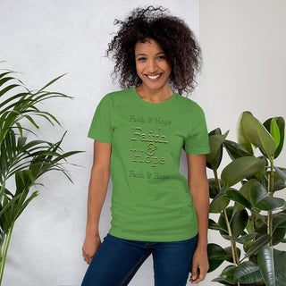 Faith & Hope T-Shirt ShellMiddy Faith & Hope T-Shirt Shirts & Tops Hope and Faith T-Shirt Light Green unisex-staple-t-shirt-leaf-front-6245c5e1896b5 unisex-staple-t-shirt-leaf-front-6245c5e1896b5-7