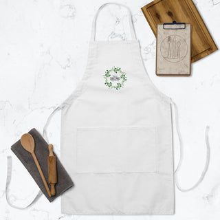 Green Wreath Embroidered Apron ShellMiddy Green Wreath Embroidered Apron Aprons Christmas Green Wreath Embroidered Apron for cooking embroidered-apron-white-front-632a2c1de6353 embroidered-apron-white-front-632a2c1de6353-4