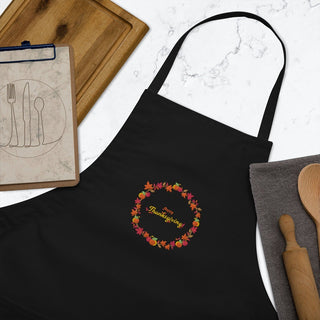 Happy Thanksgiving Embroidered Apron ShellMiddy HappyThanksgivingwreathembroidered-apron-black-zoomed-in-6543f399768bd-8