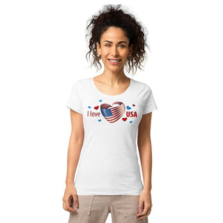 I Love USA Organic T-Shirt ShellMiddy I Love USA Organic T-Shirt Shirts & Tops I Love USA Organic T-Shirt white womens-basic-organic-t-shirt-white-front-62d25153bdf6e womens-basic-organic-t-shirt-white-front-62d25153bdf6e-5