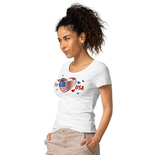 I Love USA Organic T-Shirt ShellMiddy I Love USA Organic T-Shirt Shirts & Tops I Love USA Organic T-Shirt Red Hearts womens-basic-organic-t-shirt-white-left-front-62d25153dad2b womens-basic-organic-t-shirt-white-left-front-62d25153dad2b-6