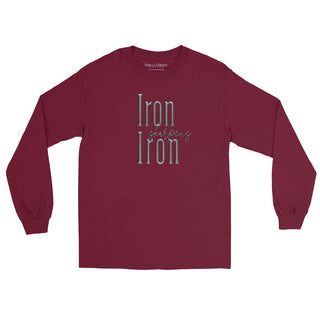 Iron Sharpens Iron Shirt ShellMiddy Iron Sharpens Iron Shirt Shirts & Tops mens-long-sleeve-shirt-maroon-front-64080dd906f08 mens-long-sleeve-shirt-maroon-front-64080dd906f08-8